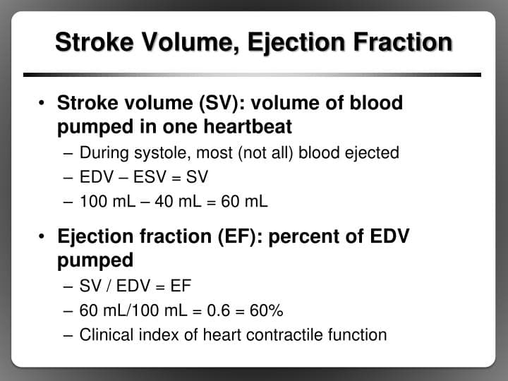 Fact Check: Are ejection fraction and stroke volume the same?