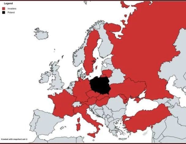 Fact Check: Poland has been constantly invaded and occupied in it's history.