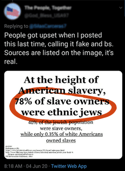 Fact Check: 78% of slave owners were jewish