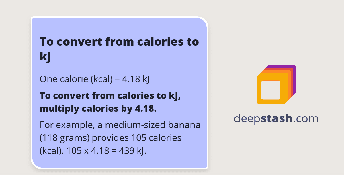 Fact Check: Are KJ the same as calories?