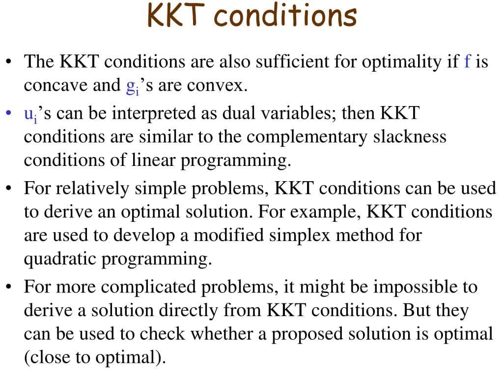 Fact Check: Are KKT conditions sufficient?
