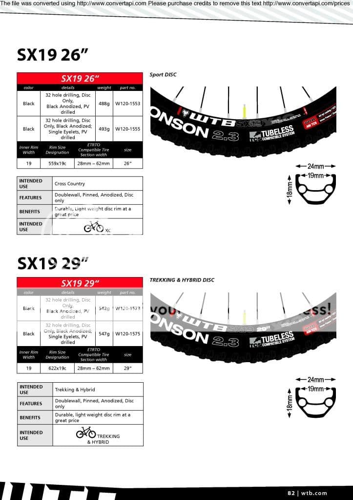 Fact Check: Are WTB SX19 tubeless ready?