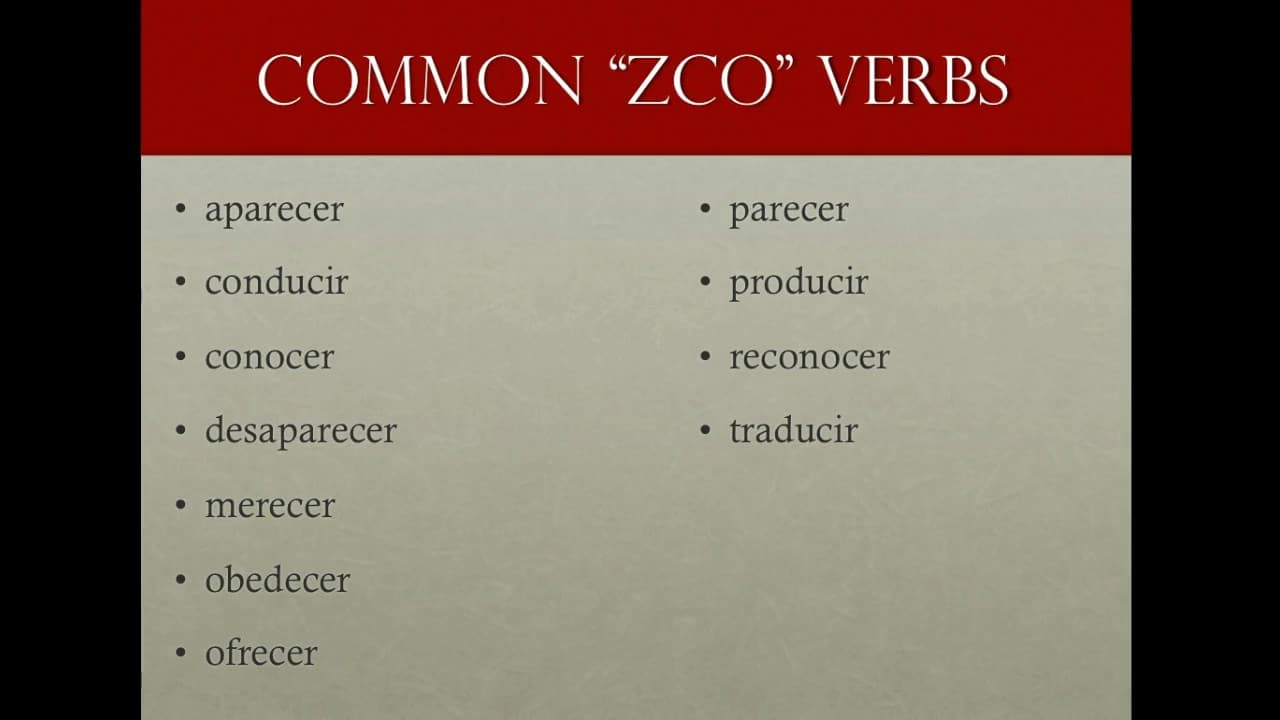 Fact Check: Are ZCO verbs verbs used in a specific language or context?