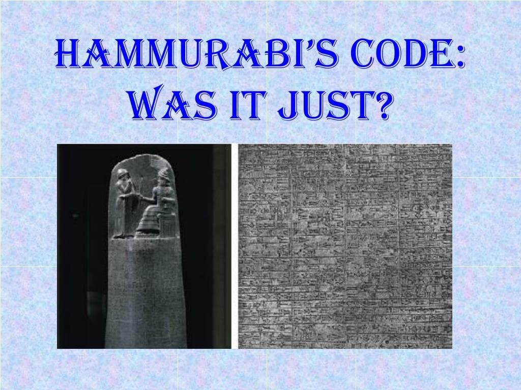 Fact Check: Is Hammurabis code just?