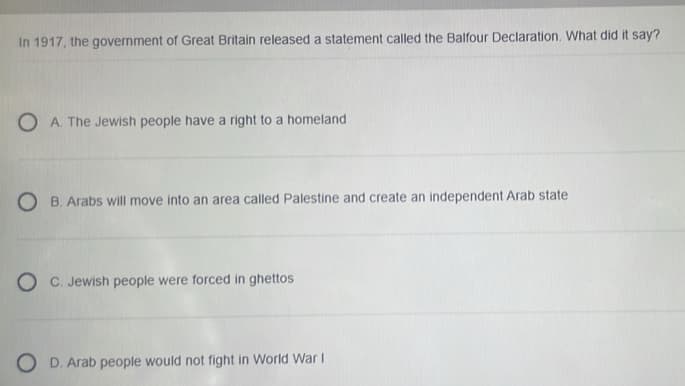 Fact Check: Ben Gurion acknowledged the right to the Arabs to have their state in Palestine