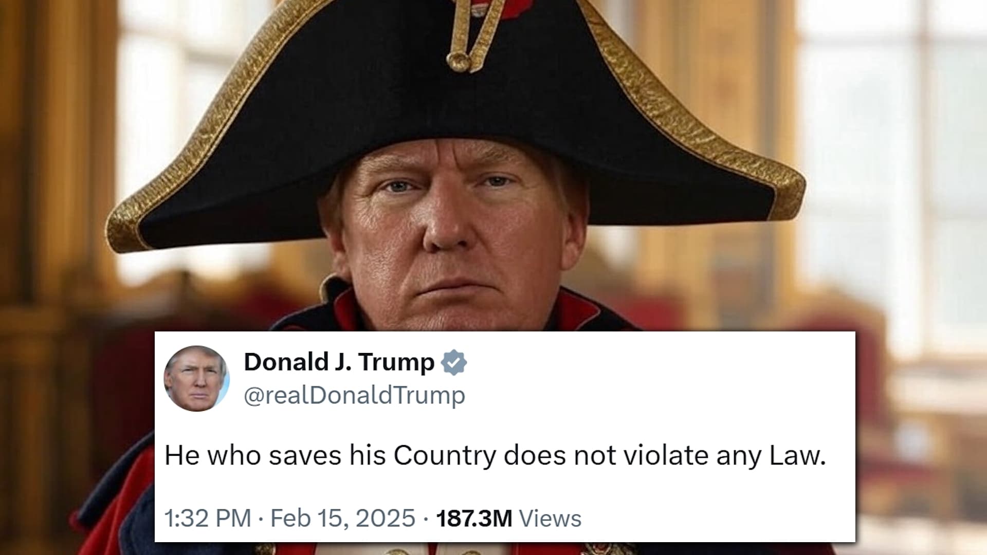 Fact Check: He who saves his Country does not violate any Law.