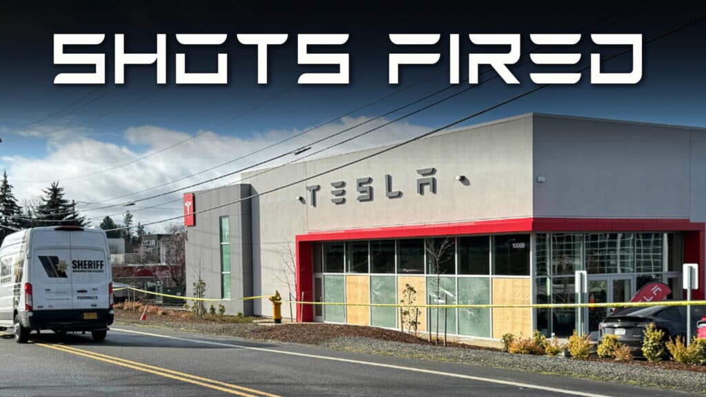 Fact Check: It’s second or first amendment to shoot out windows of of a showroom for a Tesla dealership