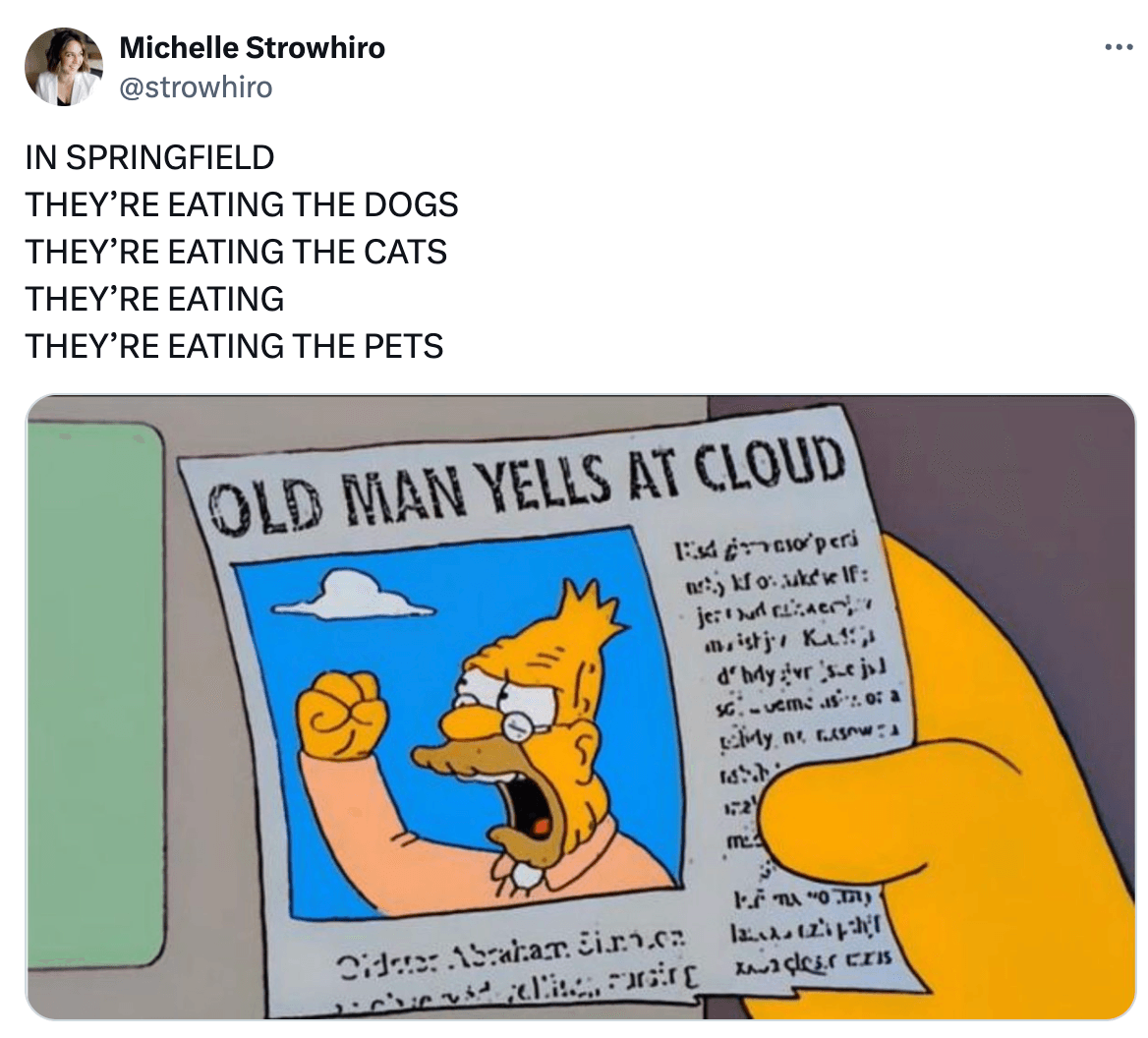 Fact Check: People are eating dogs in springfield.