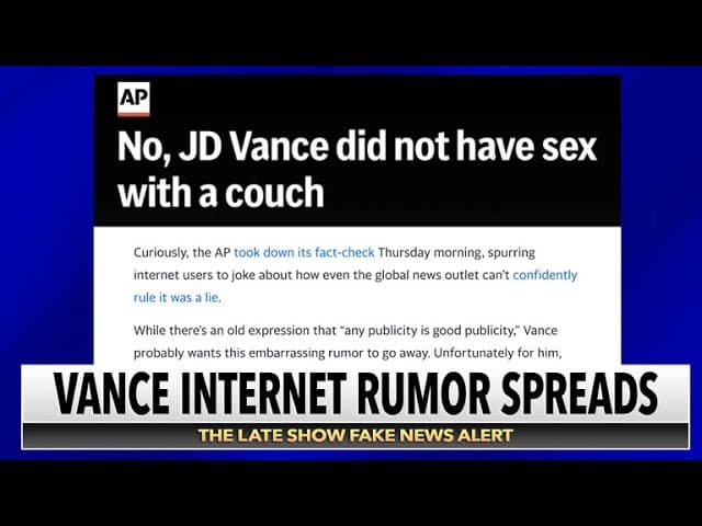 Fact Check: Vance had sex with a couch
